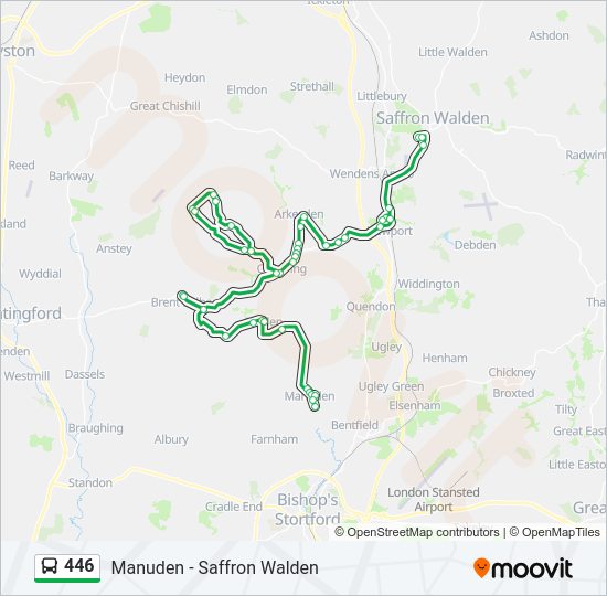 446 Bus Line Map