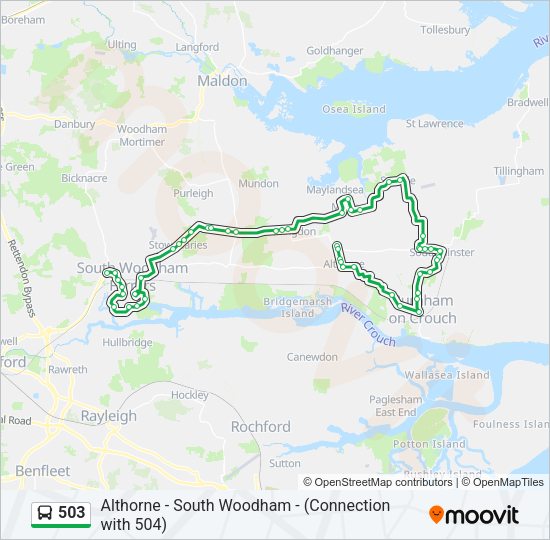 503 Bus Line Map