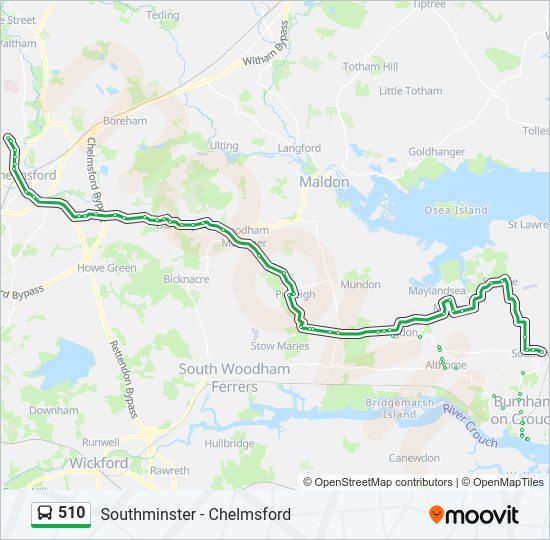 510 Bus Line Map