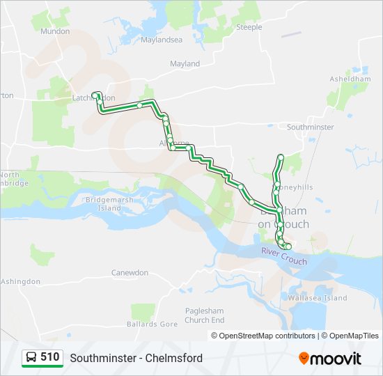 510 Bus Line Map