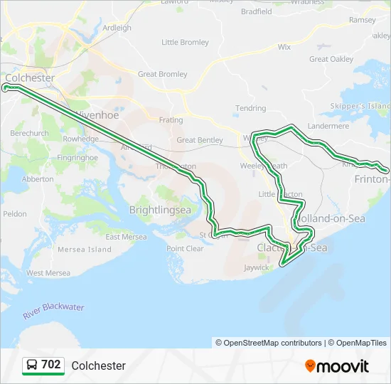 702 Bus 702 Route: Schedules, Stops & Maps - Colchester (Updated)