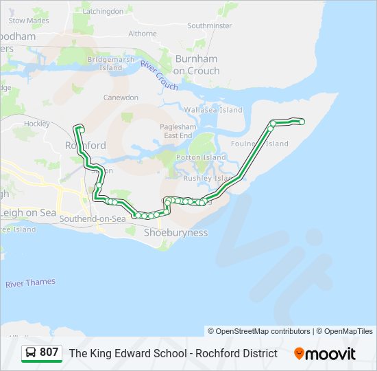 807 Bus Line Map