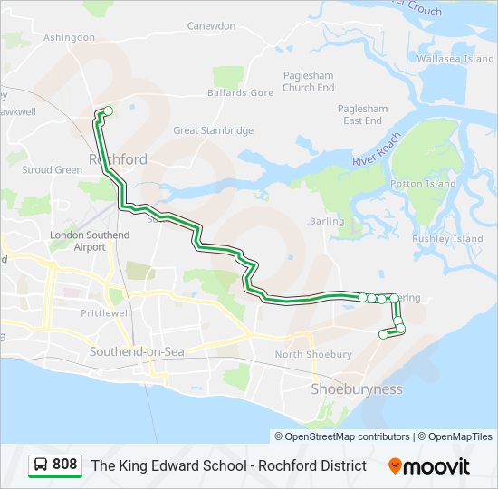808 Bus Line Map