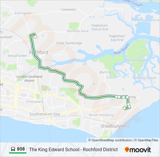 808 Bus Line Map