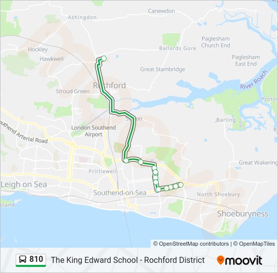 810 Bus Line Map