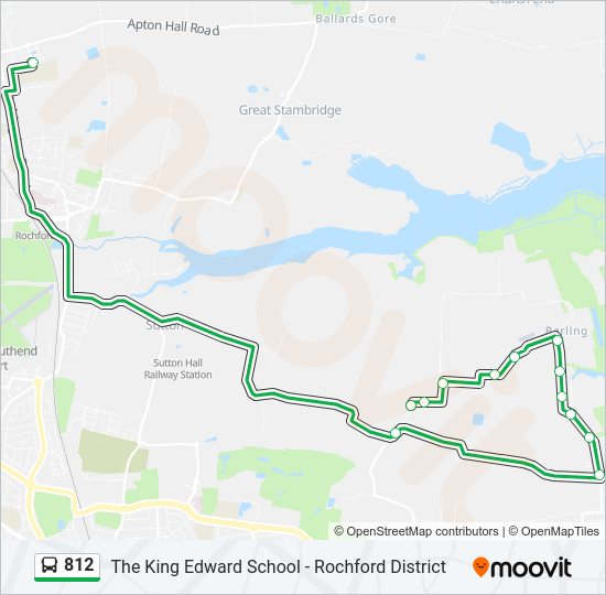 812 Bus Line Map