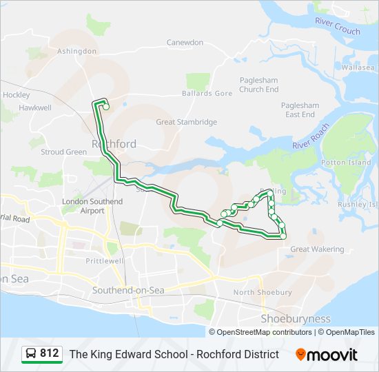 812 bus Line Map