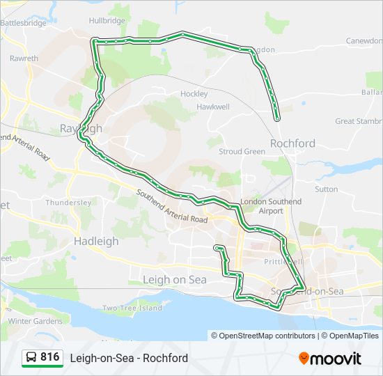 816 Bus Line Map