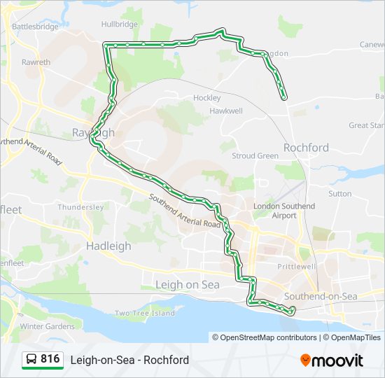 816 Bus Line Map