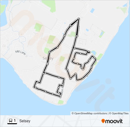 1 Bus Line Map