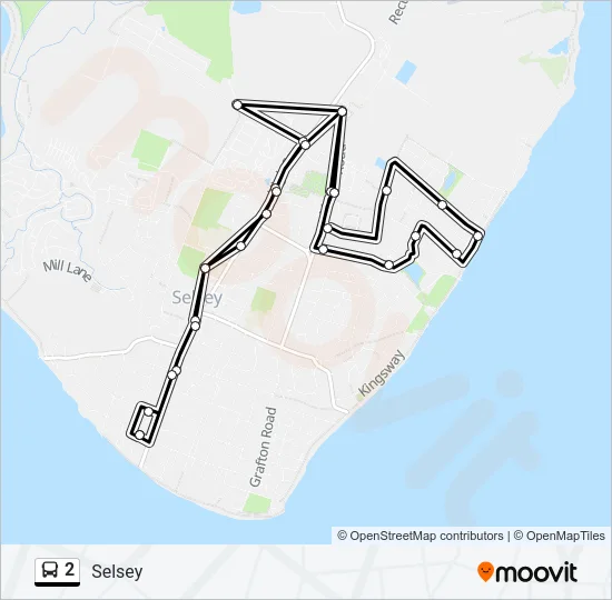 2 Bus Line Map