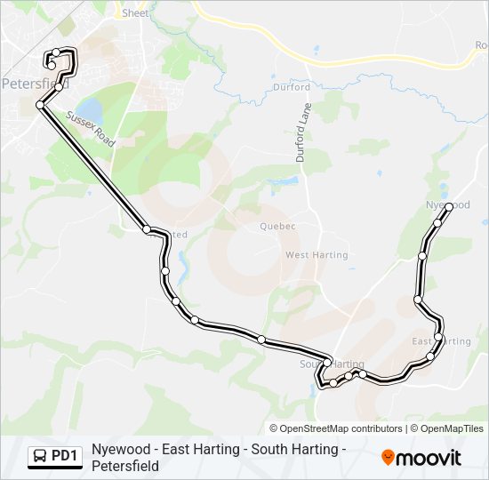 PD1 Bus Line Map
