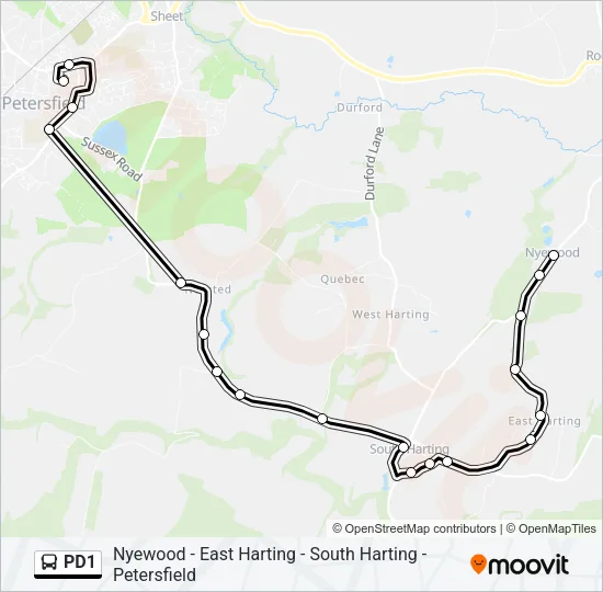 PD1 Bus Line Map