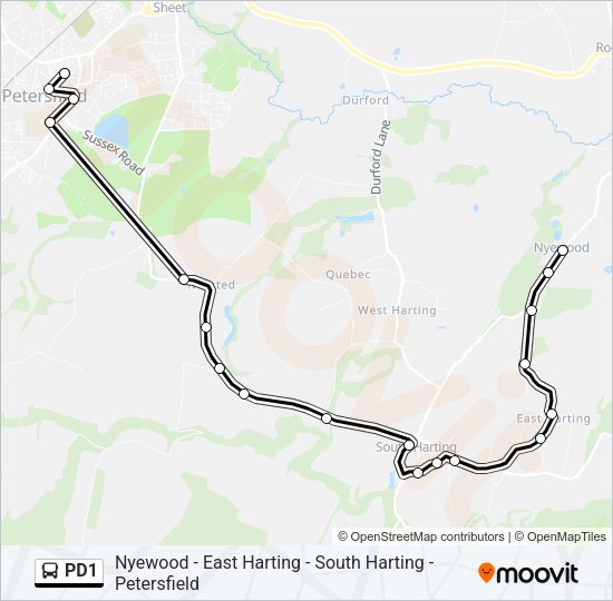 PD1 Bus Line Map