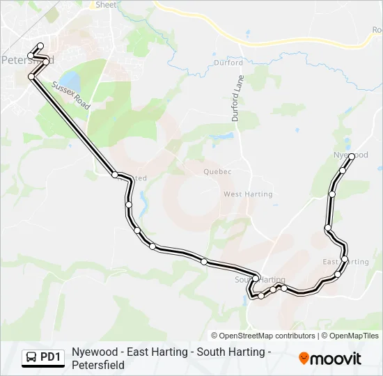 PD1 Bus Line Map