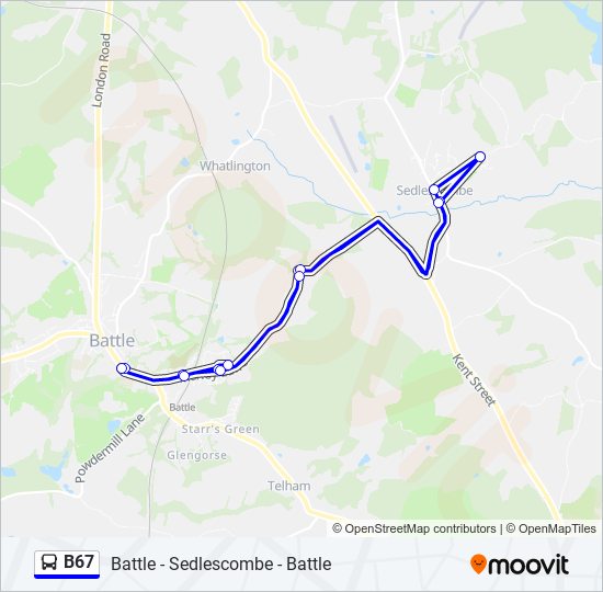 B67 Bus Route Map B67 Route: Schedules, Stops & Maps - Battle (Updated)