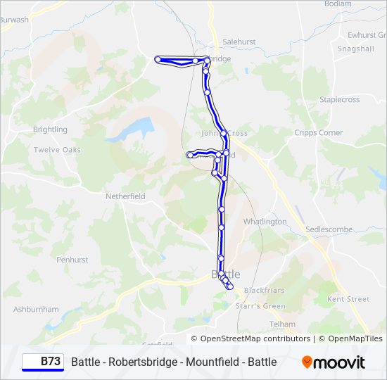 b73 Route: Schedules, Stops & Maps - Battle (Updated)