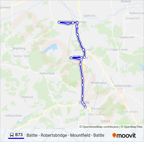 B73 Bus Line Map