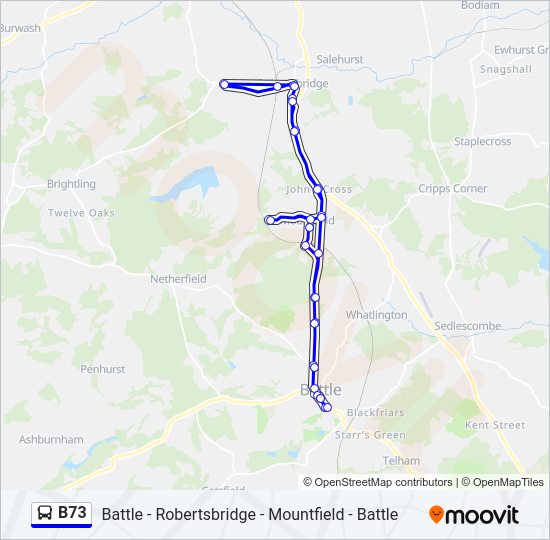 B73 Bus Line Map