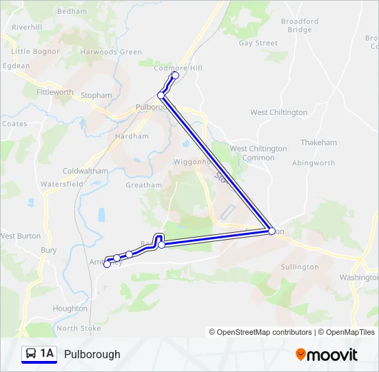 1A Bus Line Map