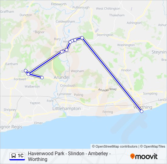 1c Route Schedules, Stops & Maps Binsted (Updated)