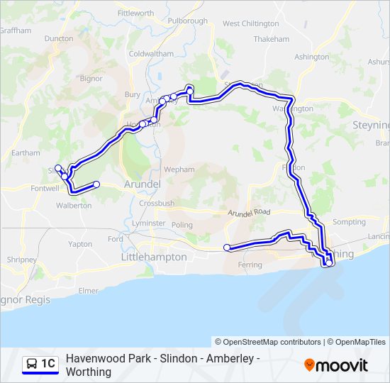 1C Bus Line Map