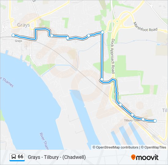 66 Bus Line Map