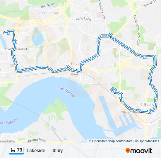 73 Route: Schedules, Stops & Maps - Tilbury (Updated)