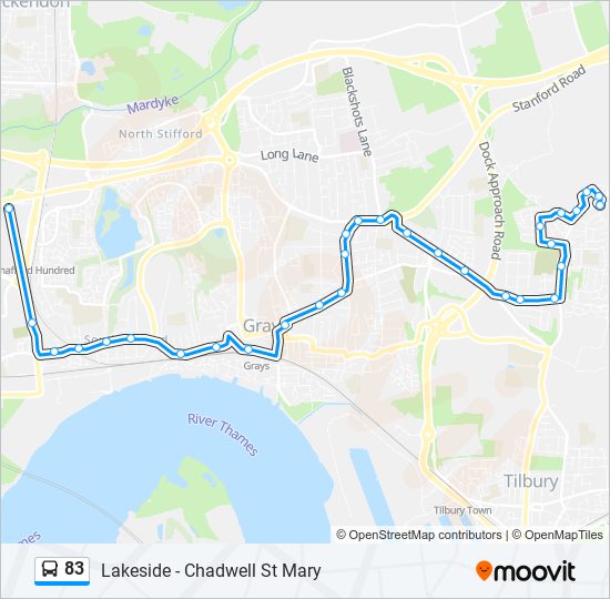 83 Bus Line Map