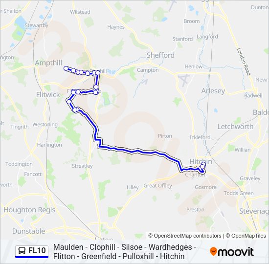 FL10 Bus Line Map