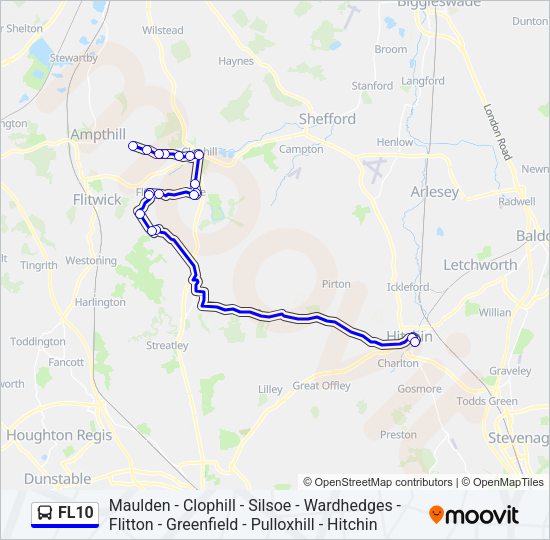 FL10 Bus Line Map