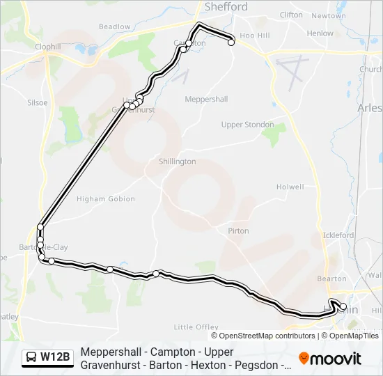 W12B Bus Line Map
