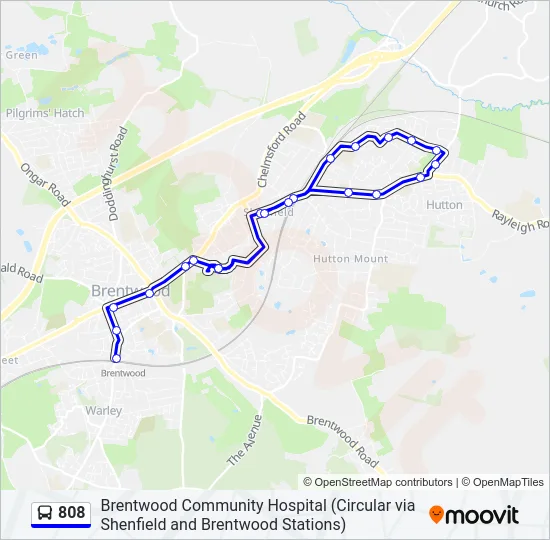 808 Bus Line Map