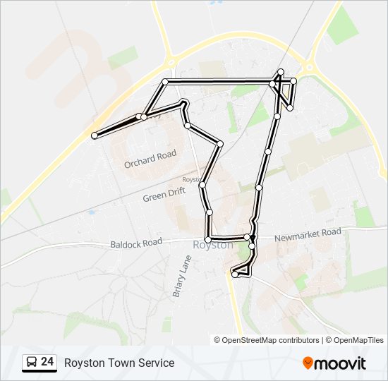 24 Route Schedules Stops And Maps Royston Updated 5059