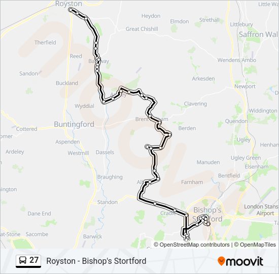 27 Bus Line Map