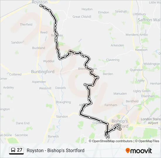 27 Bus Line Map