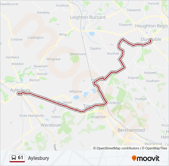 Bus 61 Route Map 61 Route: Schedules, Stops & Maps - Aylesbury (Updated)