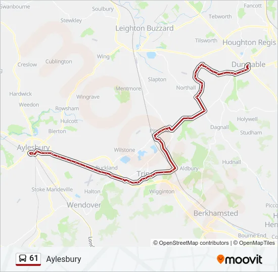 61 Bus Line Map