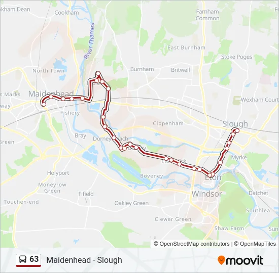 63 Bus Line Map