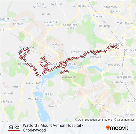 R2 bus Line Map