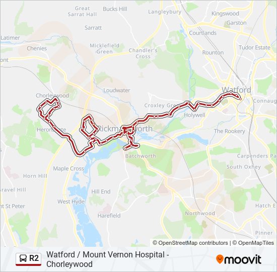 R2 Route Schedules Stops Maps Watford Updated 
