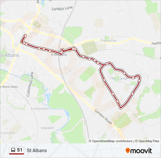 S1 Bus Route Map S1 Route: Schedules, Stops & Maps - St Albans (Updated)