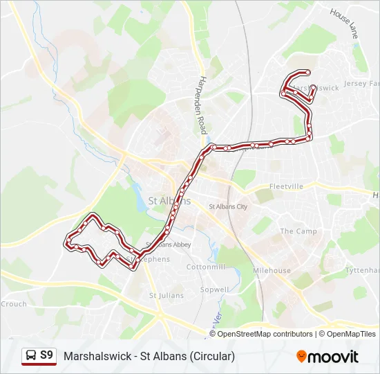 S9 Bus Line Map