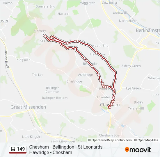 149 Bus Line Map