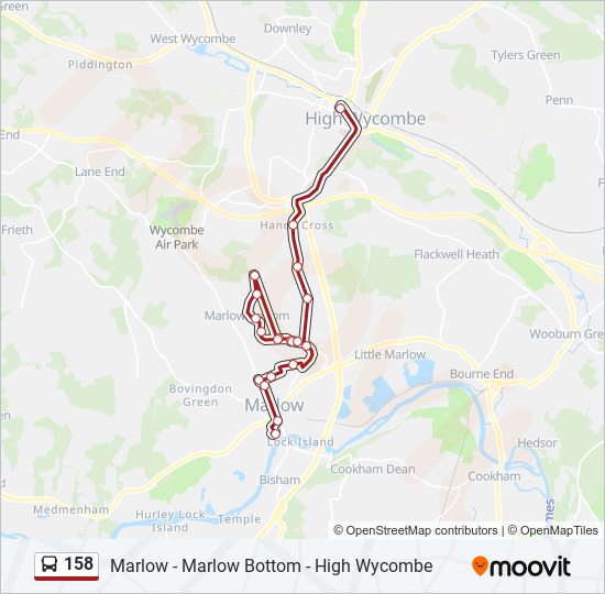 Bus 158 Route Map 158 Route: Schedules, Stops & Maps - High Wycombe (Updated)