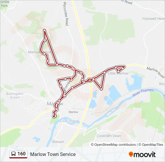 160 Bus Line Map