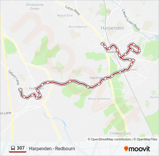 307 Bus Line Map