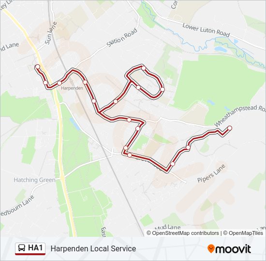 HA1 Bus Line Map