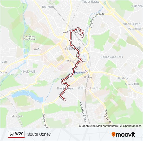 W20 Bus Line Map