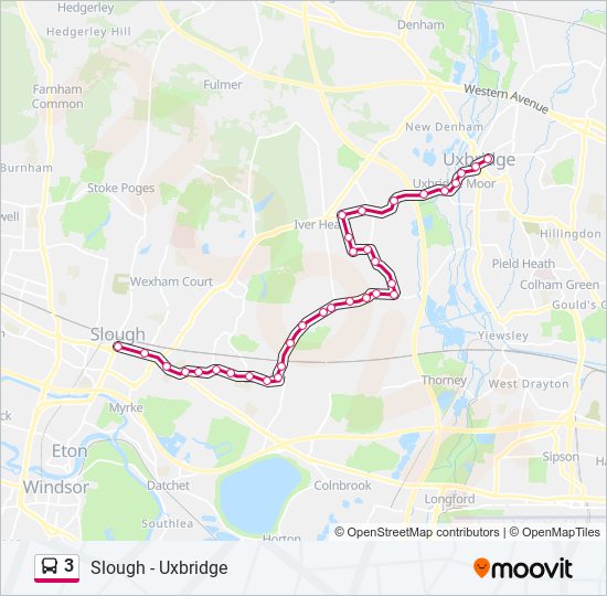 Bus 3 Route Map 3 Route: Schedules, Stops & Maps - Uxbridge (Updated)